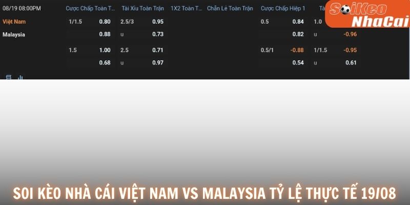 Soi kèo nhà cái Việt Nam vs Malaysia tỷ lệ thực tế