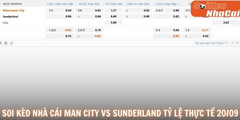 Manchester City được đánh giá vượt trội trước Sunderland tại Etihad Stadium