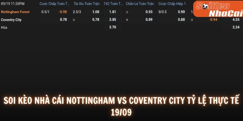 Nottingham Forest được đánh giá cao hơn nhờ lợi thế sân nhà